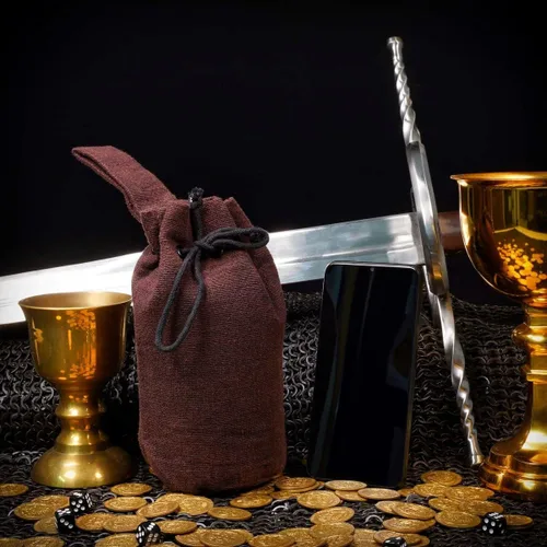 Vista 6 de Mythrojan Riñonera con cordón para renacimiento, accesorios para disfraz, bolsa de joyería