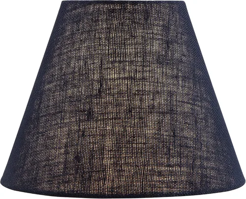 Vista 2 de Aspen Creative 32079A - Pantalla de lámpara de araña de transición imperio con tapa dura, pantalla de arpillera azul oscuro, 7 pulgadas superior x