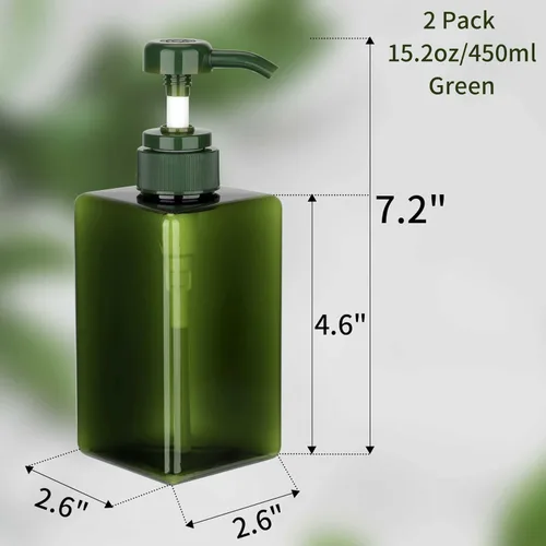 Vista 3 de Botellas dispensadoras de jabón recargables de alta calidad, conveniente y elegante dispensador para champú, loción, jabón o lavado de manos