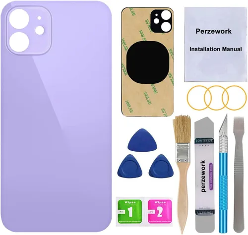 Vista 9 de Reemplazo de cristal trasero OEM para iPhone 12 mini 5.4 pulgadas (negro) con kit de herramientas de reparación