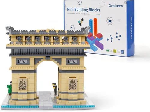 Vista 7 de Juego de bloques de construcción Modelo Arco del Triunfo Micro Bloques de construcción 2020 PCS Kit de construcción de arquitectura famosa, regalos