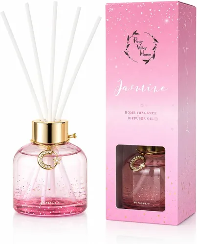Vista 9 de Juego de difusor de junco, caja de regalo de 2.7 fl oz, incluye varillas difusoras de junco, aceite aromático de larga duración y botella de vidrio