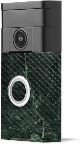 Vista 17 de MightySkins - Piel de fibra de carbono para timbre de video con anillo – Madera abstracta Acabado de fibra de carbono texturizado protector