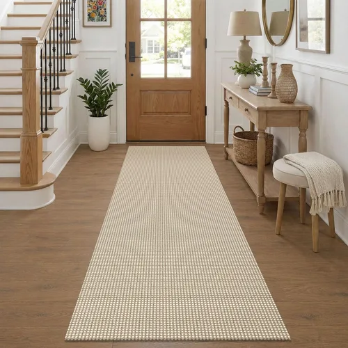Vista 197 de KOZYFLY - Tapete para puerta de interior, lavable, pequeña, antideslizante, con respaldo de goma, felpudo de algodón para el hogar, color negro