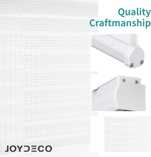 Vista 2 de Joydeco Persianas estilo cebra sin cordones para ventanas