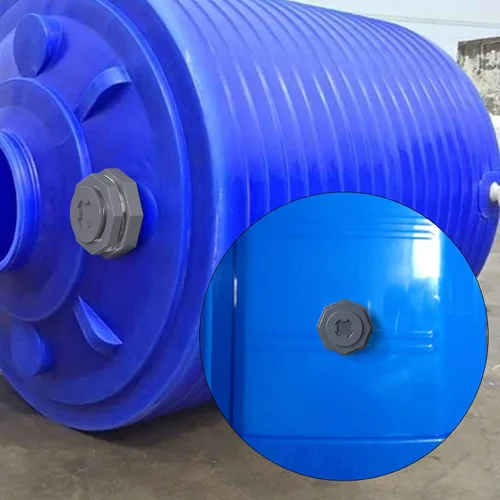 Vista 5 de TAISHER 2 piezas de adaptador de conector de tanque de mamparo de PVC negro de 1 pulgada con tapones y junta para tanque de agua, barriles