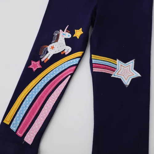 Vista 6 de Leggings para niñas, pantalones de algodón de longitud completa, paquete de 3 (3-7 años)