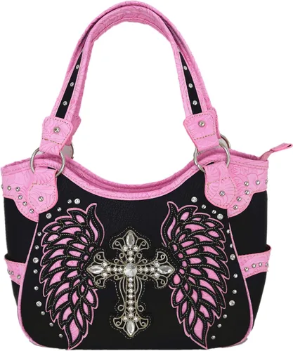 Vista 2 de Juego de cartera de estilo occidental con alas cortadas con láser para mujer