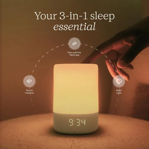 Vista 8 de Nanit Essentials - Monitor inteligente para bebé con soporte de suelo, cámara Wi-Fi HD de 1080p, monitoreo de respiración sin sensores, seguimiento