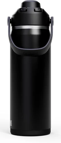 Vista 2 de CamelBak Thrive Chug - Botella de agua aislada de acero inoxidable, color negro, 20 onzas
