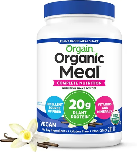 Vista 8 de Orgain Proteína en Polvo Orgánica Vegana de Reemplazo de Comidas, Dulce de Chocolate Cremoso - 20g Proteína a Base de Plantas, Sin Gluten, Sin
