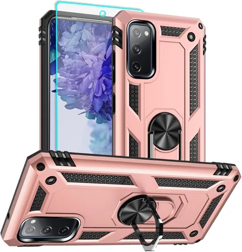 Vista 14 de Funda compatible con Samsung Galaxy S20 FE con protector de pantalla HD, grado militar, prueba de caídas de 16 pies, anillo, a prueba de golpes