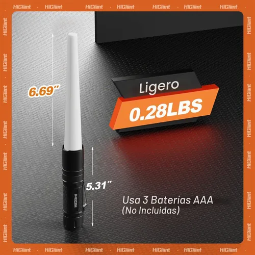 Vista 7 de HiGiant Paquete de 2 varitas de tráfico de linterna de 12 pulgadas, LED