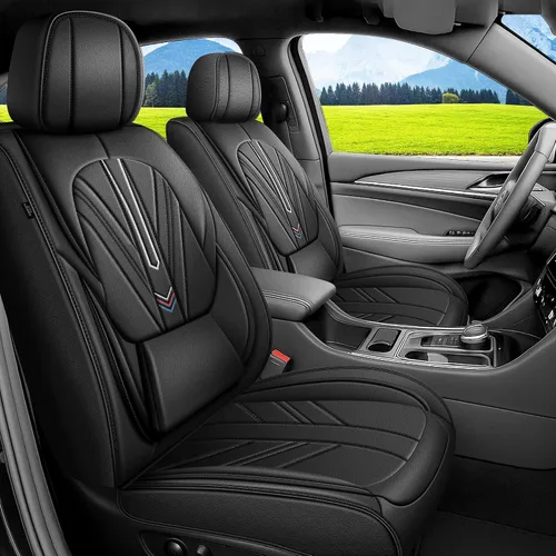 Vista 19 de AOMSAZTO Funda de asiento delantero compatible con GMC Canyon 2015-2025, protector de cojín de asiento de automóvil, fundas de asiento impermeable