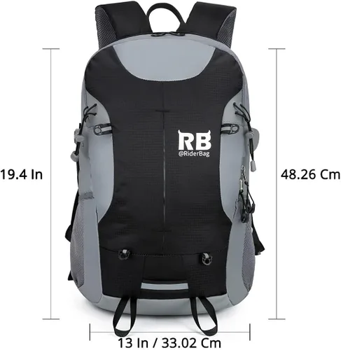 Vista 5 de Mochila reflectante RIDERBA Mochilas que te mantienen seguro día y noche Alta visibilidad viajeros motocicleta