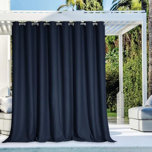 Vista 20 de NICETOWN Cortina para Exteriores para Patio Impermeable de 84 Pulgadas de Ancho, Aislamiento Térmico con Ojales Antioxidantes Bloqueo UV Cortina