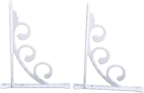Vista 8 de 2 soportes flotantes de forma triangular para estantes invisibles, soportes de metal derecho montados en la pared, soporte triangular para estantes