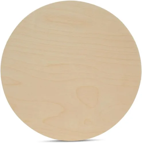 Vista 10 de Círculos de madera de 0.5 pulgadas de grosor, desde 10 hasta 24 pulgadas de diámetro