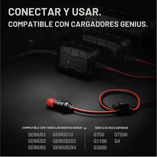 Vista 6 de NOCO GC003 X-Connect 12V Cargadores de Batería Inteligentes de Tamaño Dual con Conector Macho Accesorio Genius