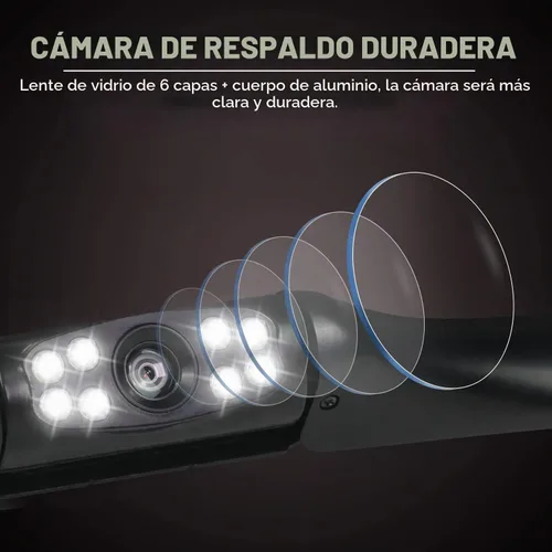 Vista 6 de Cámara de respaldo de matrícula, impermeable, vista trasera de 170°, cámara de visión trasera, visión nocturna, sistemas de cámara de respaldo