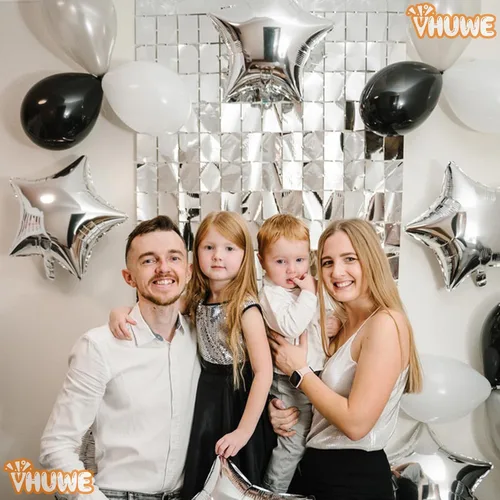 Vista 11 de Globos de estrella beige de 18 pulgadas, 10 globos de Mylar de forma estrella beige con revestimiento metálico de helio para decoraciones de fiesta