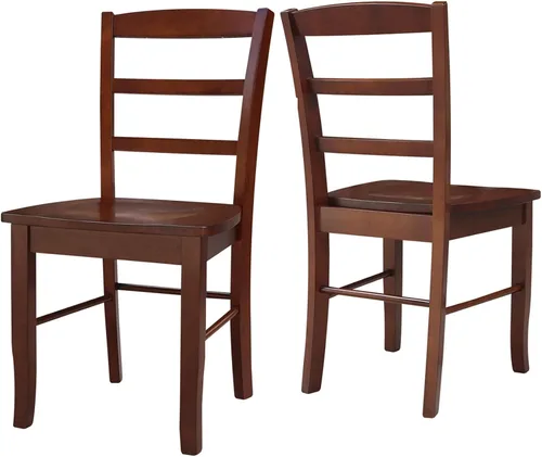 Vista 12 de International Concepts Madrid - Sillas de comedor, madera de parawood maciza, sin terminar (juego de 2)