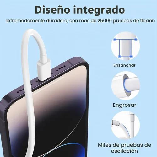 Vista 5 de Paquete de 5 cables USB C a Lightning de 6 pies, [certificado Apple MFi] cargador de iPhone cable de carga rápida duradero sin enredos para iPhone