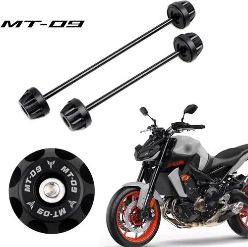 Vista 5 de Protector de rueda de motocicleta para Yamaha MT-07 MT07 FZ-07 MT-09 FZ-09 MT 07 09 2020 Eje delantero trasero Horquilla deslizante de choque