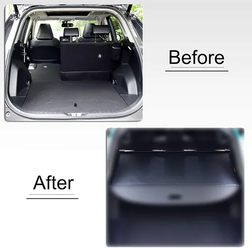 Vista 6 de Kaungka - Funda protectora retráctil para carga, compatible con Honda Pilot EX-L Elite 2023, resistente, color negro, para maletero trasero