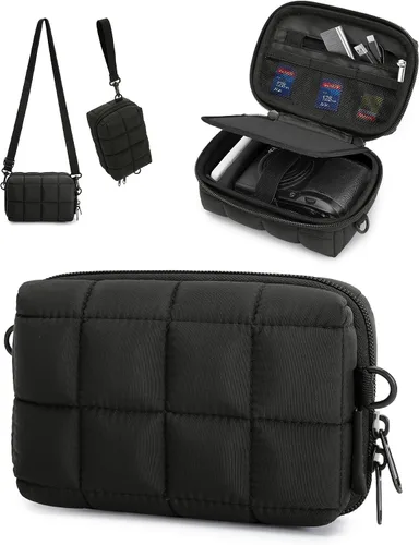 Vista 9 de BAGSMART Funda pequeña para cámara digital hinchada, repelente al agua Marrón café