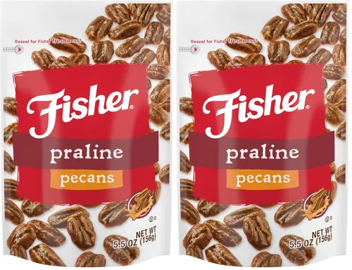 Vista 13 de Nueces pecanas glaseadas y confitadas de Fisher Chef's Naturals, 24 oz (Paquete de 1), Nueces pecanas gigantes confitadas, perfectas para regalar