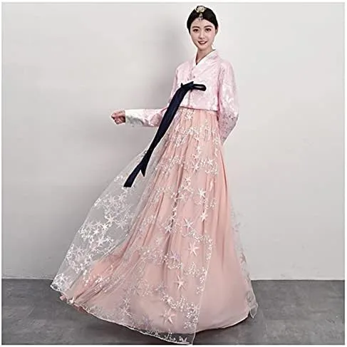 Vista 2 de Hanbok - Vestido de mujer coreano tradicional Hanbok coreano tradicional ropa tradicional coreana disfraces nacionales coreanos