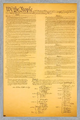 Vista 12 de Trends International Póster de pared de The Constitution, 14.725 x 22.375 pulgadas, versión enmarcada de madera de granero Versión enmarcada Barnwood