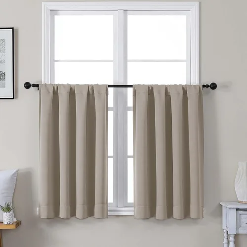 Vista 68 de Gwine Cortinas opacas para dormitorio, 54 pulgadas de largo, paneles de cortina de ventana con aislamiento térmico y reducción de ruido, cortinas