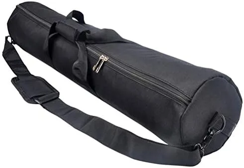 Vista 6 de Funda de transporte para trípode, bolsa de trípode resistente con correas para el hombro y asas, funda monopie multifuncional para soporte de 27.6 in