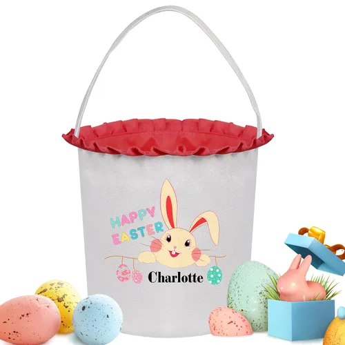 Vista 21 de Cestas de Pascua personalizadas para niños y niñas, cestas de conejo de Pascua personalizadas para niños, cesta de caza de huevos de Pascua, regalos