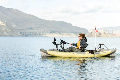 Vista 2 de Advanced Elements StraitEdge™ Angler Inflatable Kayak - AE1006-ANG Fishing Kayak with Rod Holders and Bag and Pump