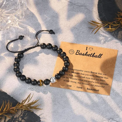 Vista 4 de UNGENT THEM Regalos para adolescentes y niños, pulsera de béisbol, baloncesto, fútbol, fútbol, regalos para niños, regalos de graduación