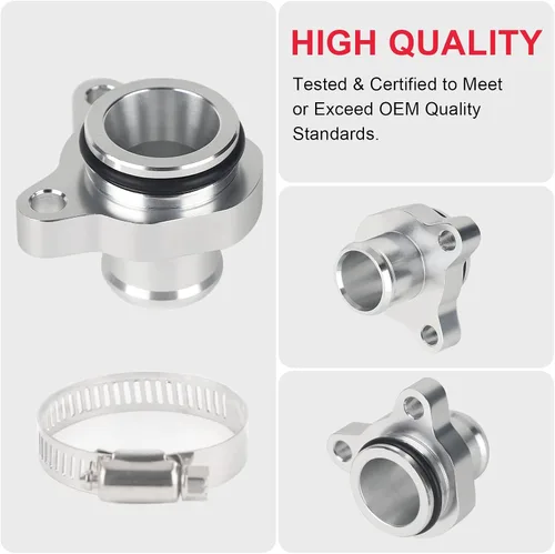 Vista 6 de Conexión de manguera de agua de aluminio mejorada para BMW 1 3 5 6 7 Z4 (Motor N52 N53 N54 y N51 3.0 litros), reemplaza # 11537541992 11537544638