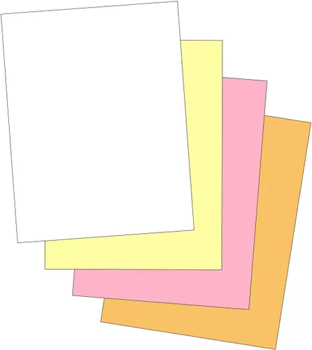 Vista 6 de Papel de color "liso" combinado (no sin carbono) para impresoras láser y de inyección de tinta (2 partes, caja)
