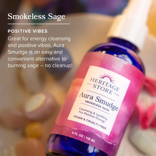 Vista 5 de Espray de salvia y enebro Aura Smudge de Heritage Store; 4 oz