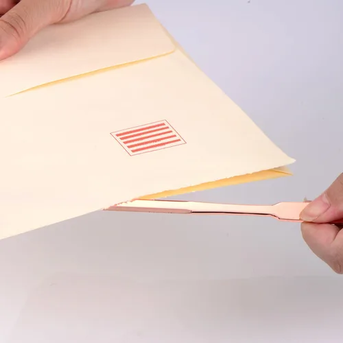 Vista 7 de Outus Paquete de 2 abridores de letras rosados, abridor de sobres dorados, cortadora de acero inoxidable, cuchillo abrecartas de mano, cortadora