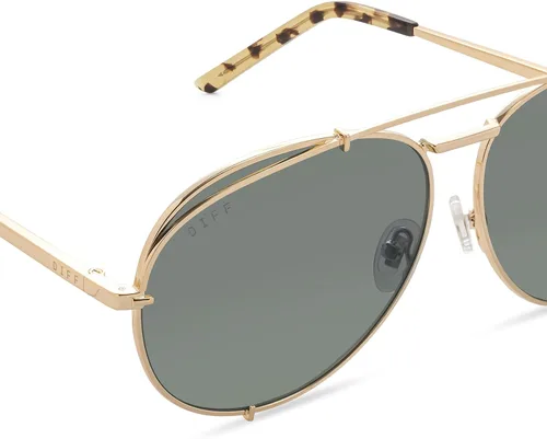 Vista 5 de DIFF Eyewear - Koko - Gafas de sol aviador de diseño para mujer - 100% UVAUVB