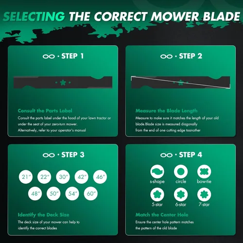 Vista 6 de SCITOO Lawn Mower Blade, 48 inches Blades Compatible for Ariens 21547939 for AYP 173920, 180054, 512258301, 532180054, 539107519 for Craftsman 24679
