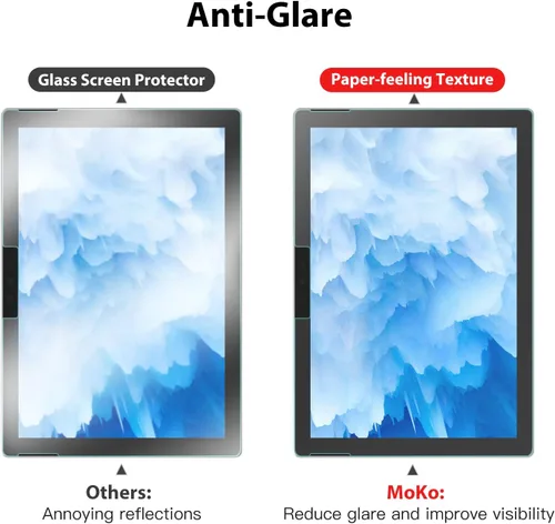 Vista 5 de Moko Protector de pantalla similar al papel para Surface Go, escribe, dibuja y dibuja con el lápiz Surface como en papel, película PET antirreflejo