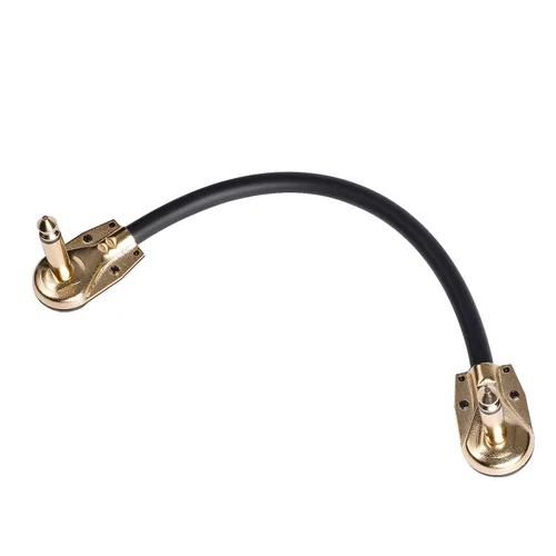 Vista 5 de Donner, cable profesionales para pedales e instrumentos, para guitarra, bajo y pedales de efecto, 1/4 in. Cables para pedalboard, ángulo recto, 15 cm