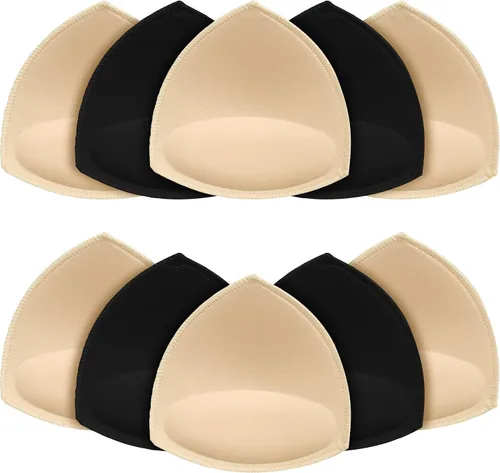 Vista 8 de URSMART Inserciones de almohadillas de brasier, inserciones de copas de sujetador, inserciones de brasier extraíbles transpirables para brasier beige