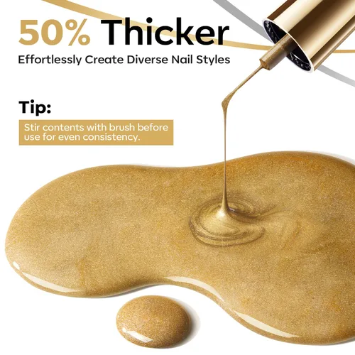 Vista 4 de modelones Esmalte de Uñas en Gel Metálico Dorado Plateado 2 Piezas Espejo Cromado Efecto 3D Esmalte de Arte de Uñas Bronce Pincel Fino Para