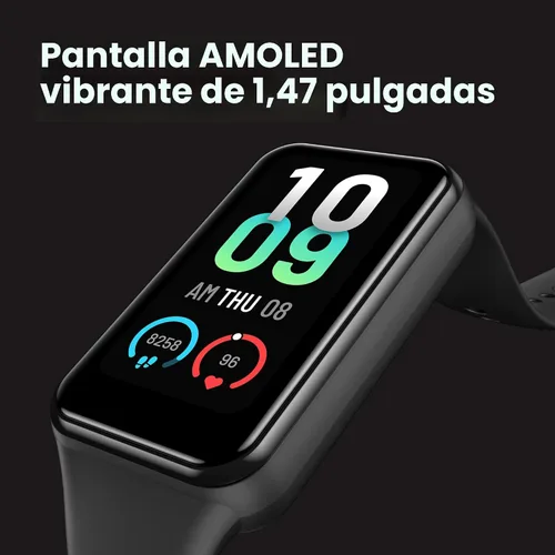Vista 6 de Amazfit Band 7 - Monitor de actividad física, batería de 18 días, Alexa integrado, pantalla AMOLED 1.47 pulgadas, monitor de frecuencia cardíaca