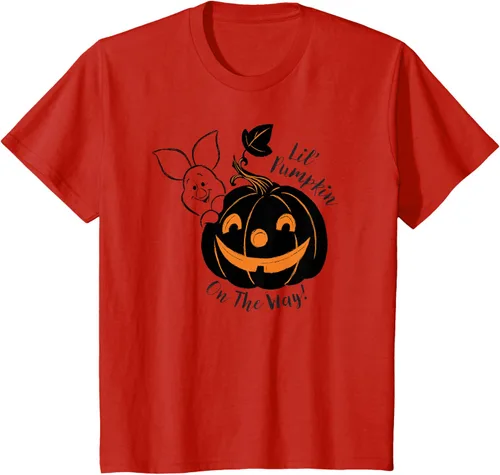 Vista 3 de Disney Camiseta de Halloween Winnie the Pooh Lil' Pumpkin on the Way, Blanco, S